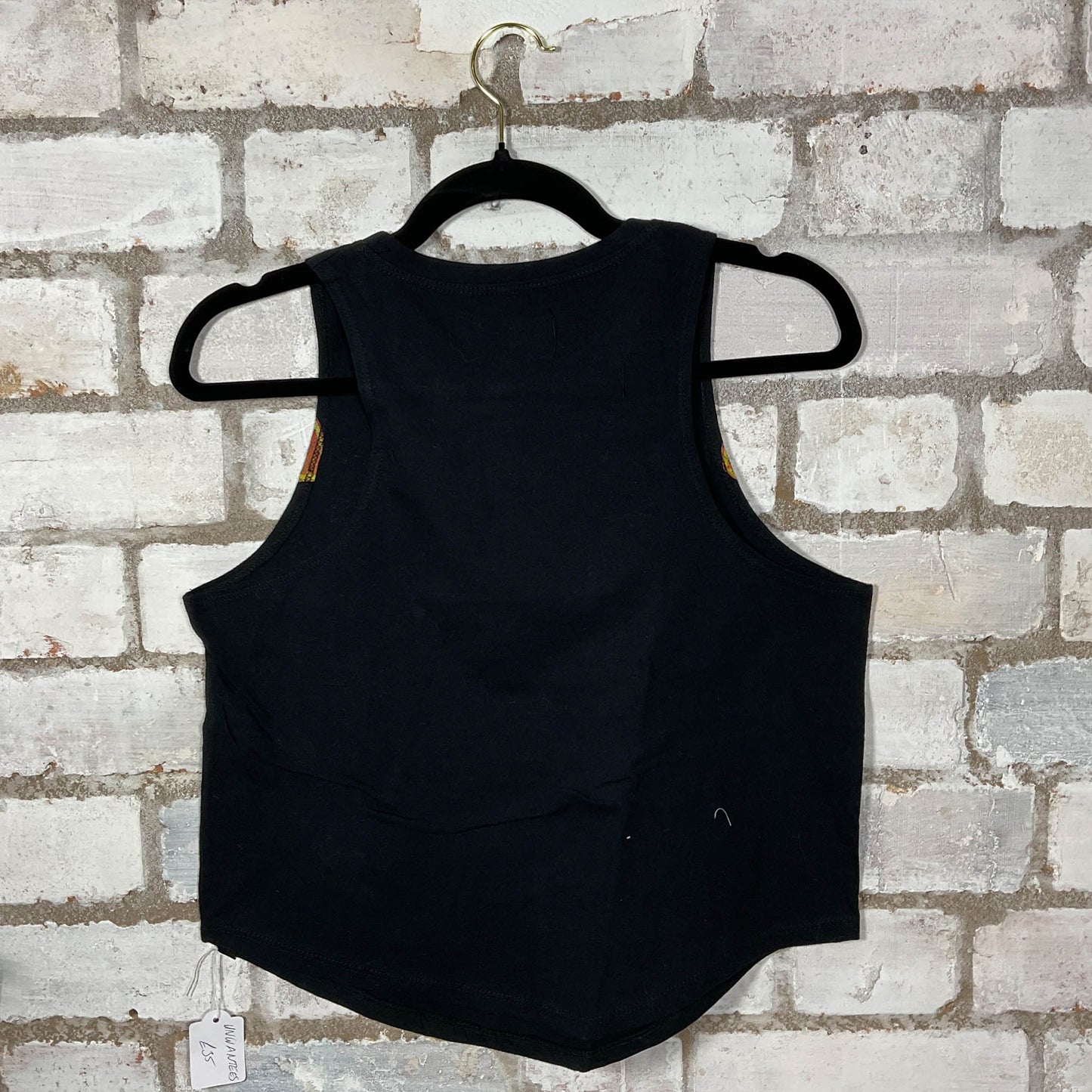 AC/DC Fiery Classic logo Unwantee Tank Top upcycled by Unwantees, sustainable fashion made in great Britain from vintage graphic tshirt back view