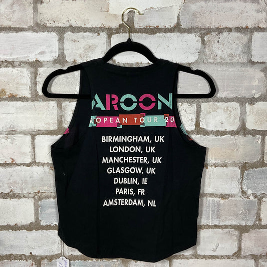 Maroon 5 European Tour 2014 Unwantee Tank Top upcycled by Unwantees, sustainable fashion made in great Britain from vintage graphic tshirt back view