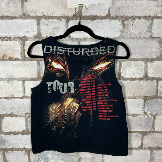 Disturbed Immortalised 2016 Tour Unwantee Upcycle Tank Top upcycled by Unwantees, sustainable fashion made in great Britain from vintage graphic tshirt rear view