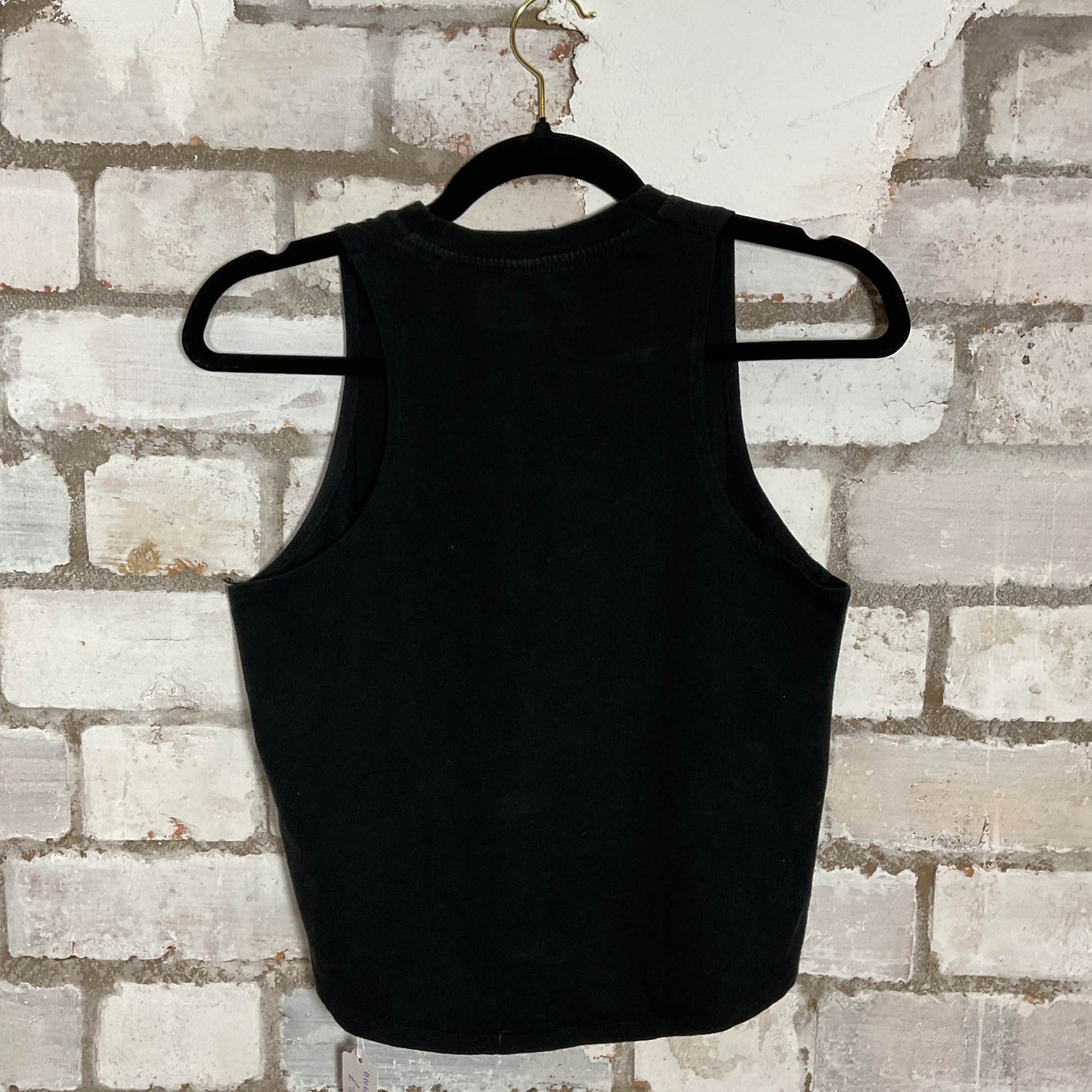 Slash RacerbackUnwantee Upcycle Tank Top upcycled by Unwantees, sustainable fashion made in great Britain from vintage graphic tshirt rear view