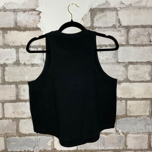 Queen Emblem Racerback Unwantee Upcycle Tank Top upcycled by Unwantees, sustainable fashion made in great Britain from vintage graphic tshirt Rear View