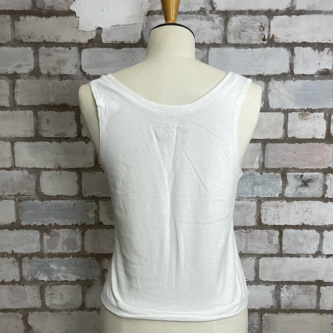 Classic Scoop neck Unwantees, white vest top reverse style