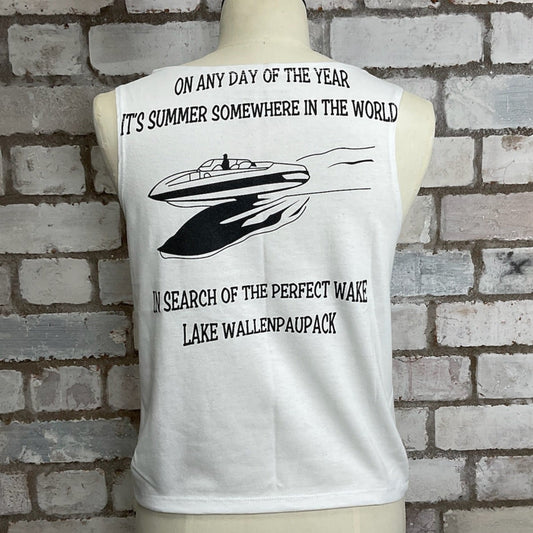 Summer Somewhere printed tank top, Perfect Wake Print tank top, Lake Wallenpaupack, Unwantees