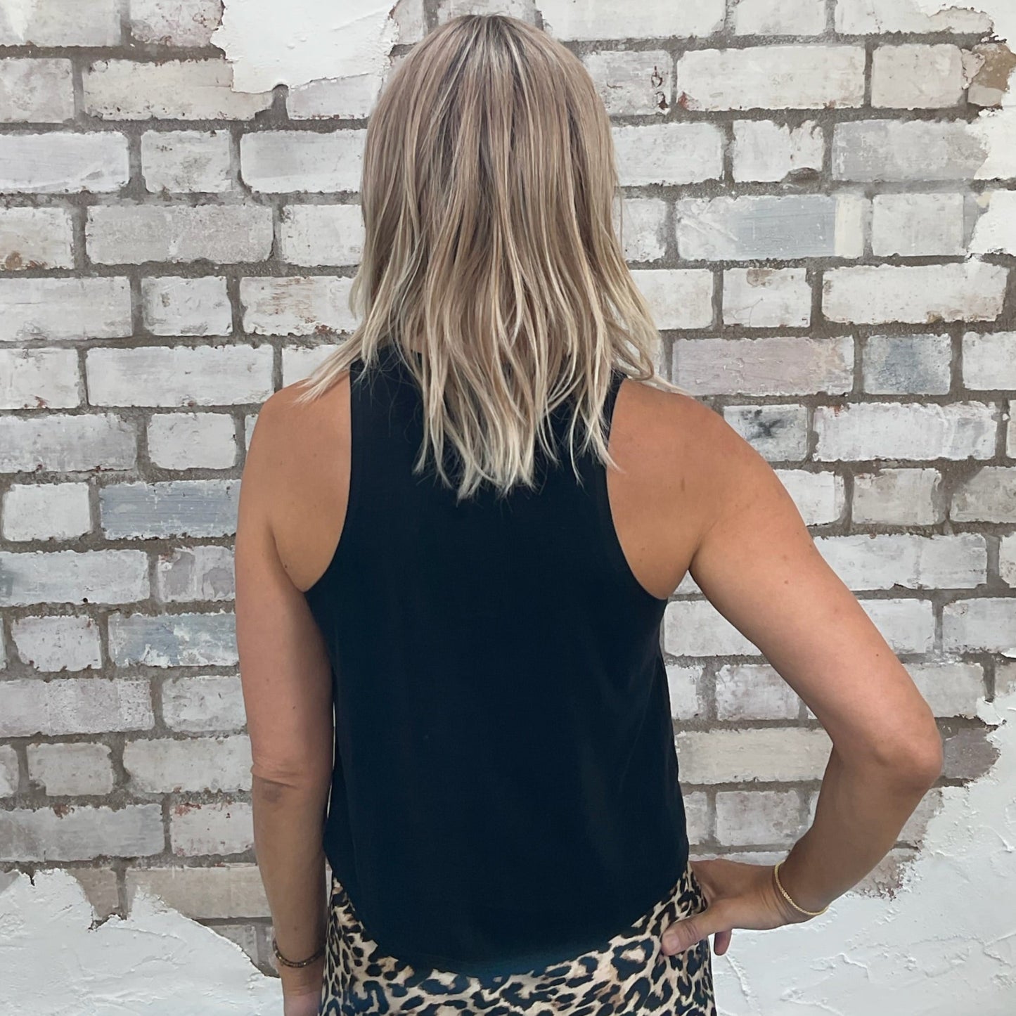 One-of-a-kind Bob Marley graphic Racerback Unwantee tank top back view, upcycled, sustainable, made in Britain