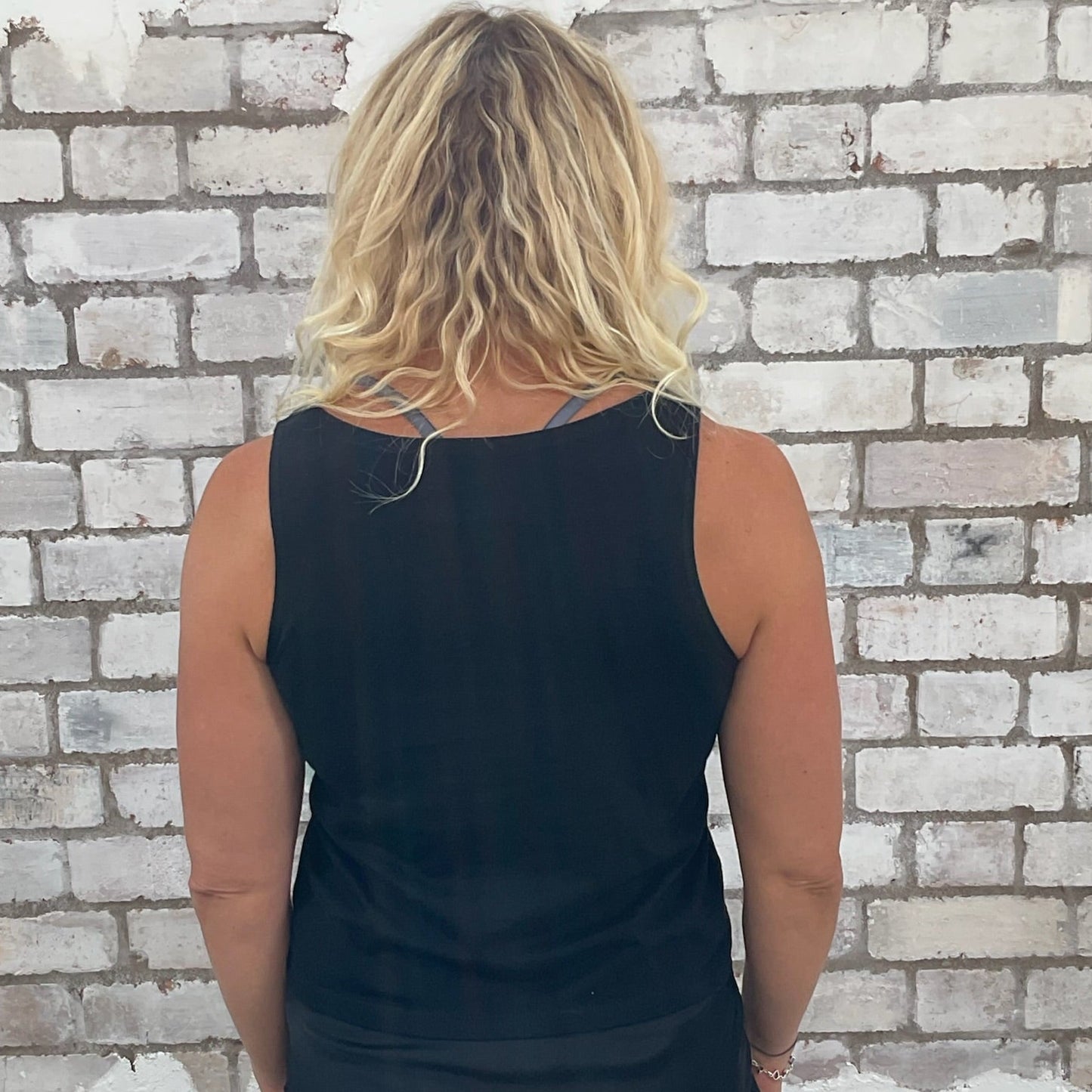 One-of-a-kind Reservoir Dogs classic film graphic Slash Neck Unwantee tank top back view, upcycled, sustainable, made in Britain