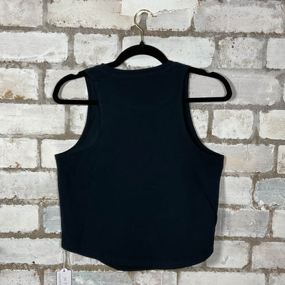 Back View of Metallica Graphic Print Racerback Unwantee Tank Top upcycled by Unwantees, sustainable fashion made in great Britain from vintage graphic tshirt 