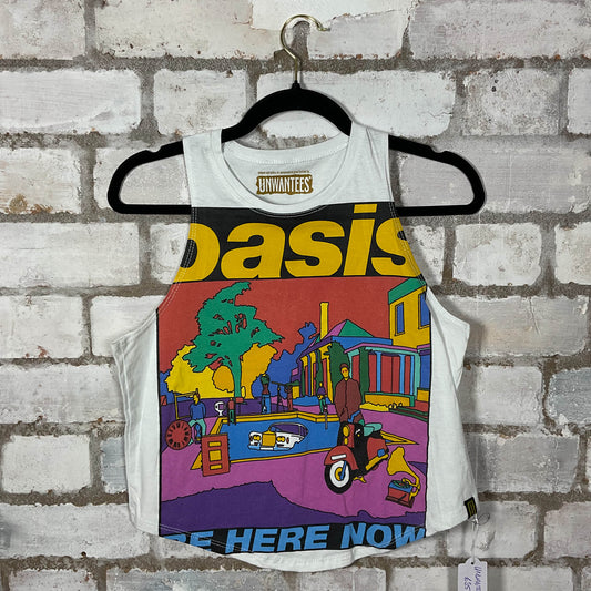 Oasis Be Here Now Unwantee Tank Top upcycled by Unwantees, sustainable fashion made in great Britain from vintage graphic tshirt 