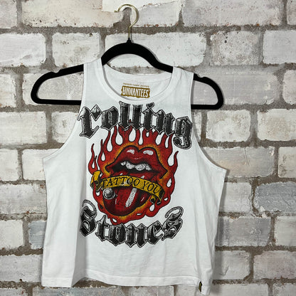Rolling Stones Tattoo You Unwantee Tank Top upcycled by Unwantees, sustainable fashion made in great Britain from vintage graphic tshirt 