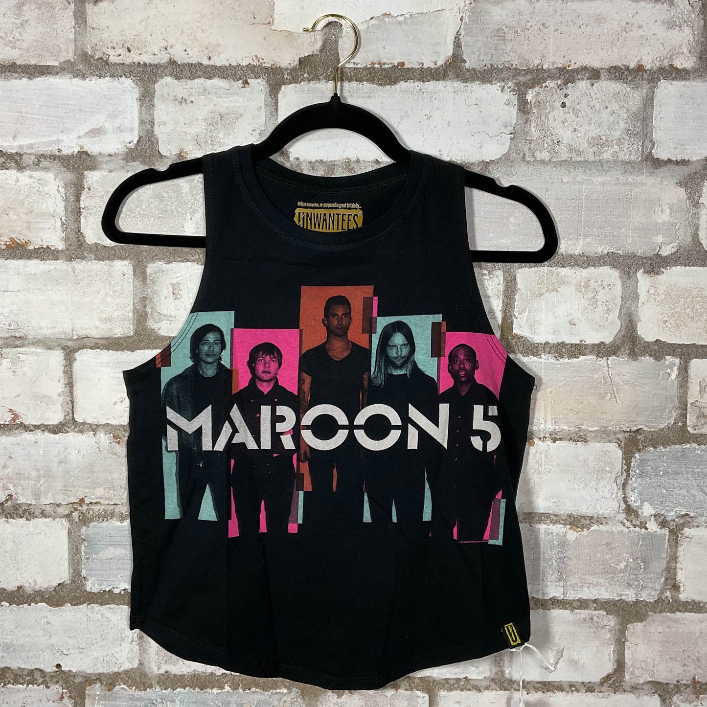 Maroon 5 European Tour 2014 Unwantee Tank Top upcycled by Unwantees, sustainable fashion made in great Britain from vintage graphic tshirt