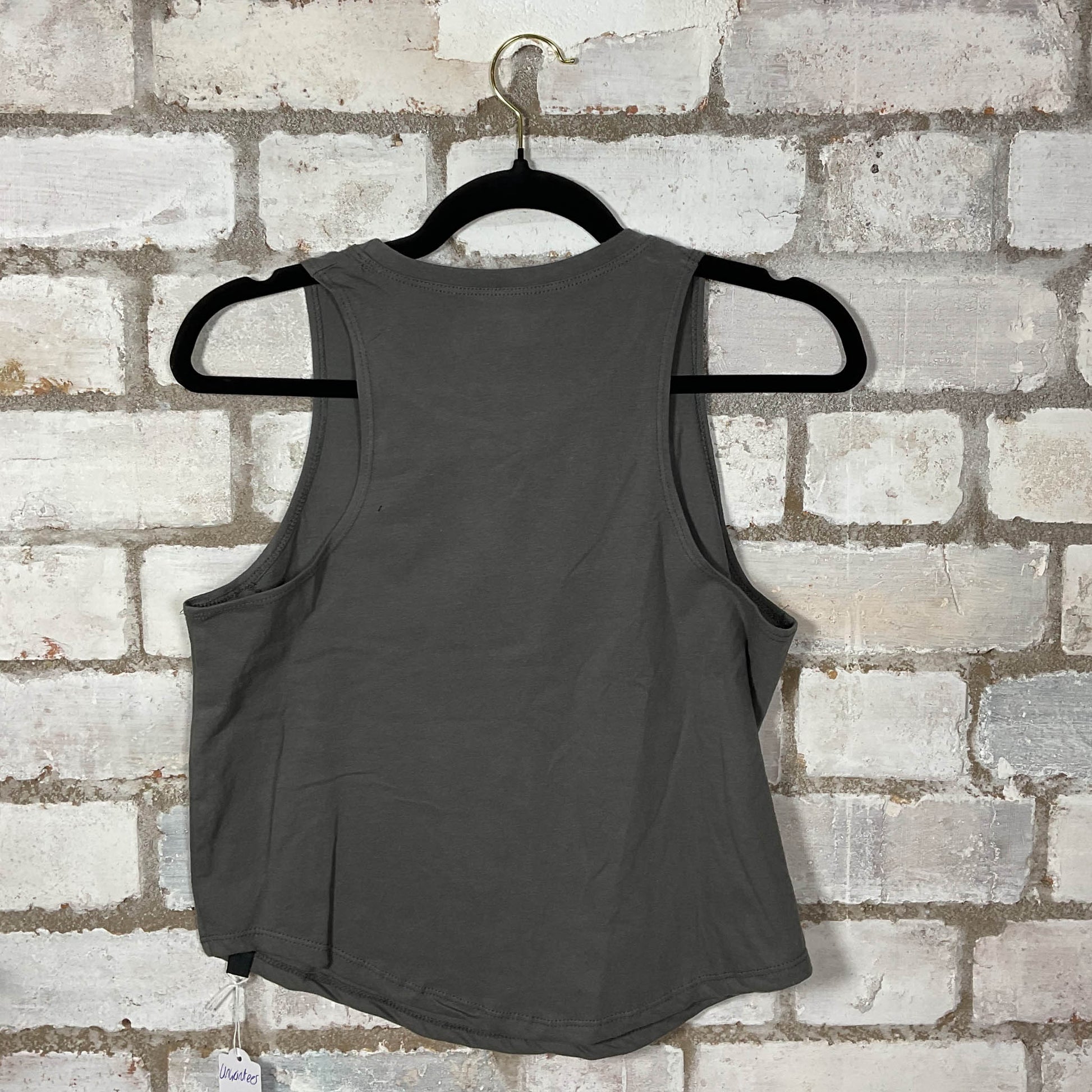 Rear View of Steampunk Octopus Unwantee Tank Top upcycled by Unwantees, sustainable fashion made in great Britain from vintage graphic tshirt 
