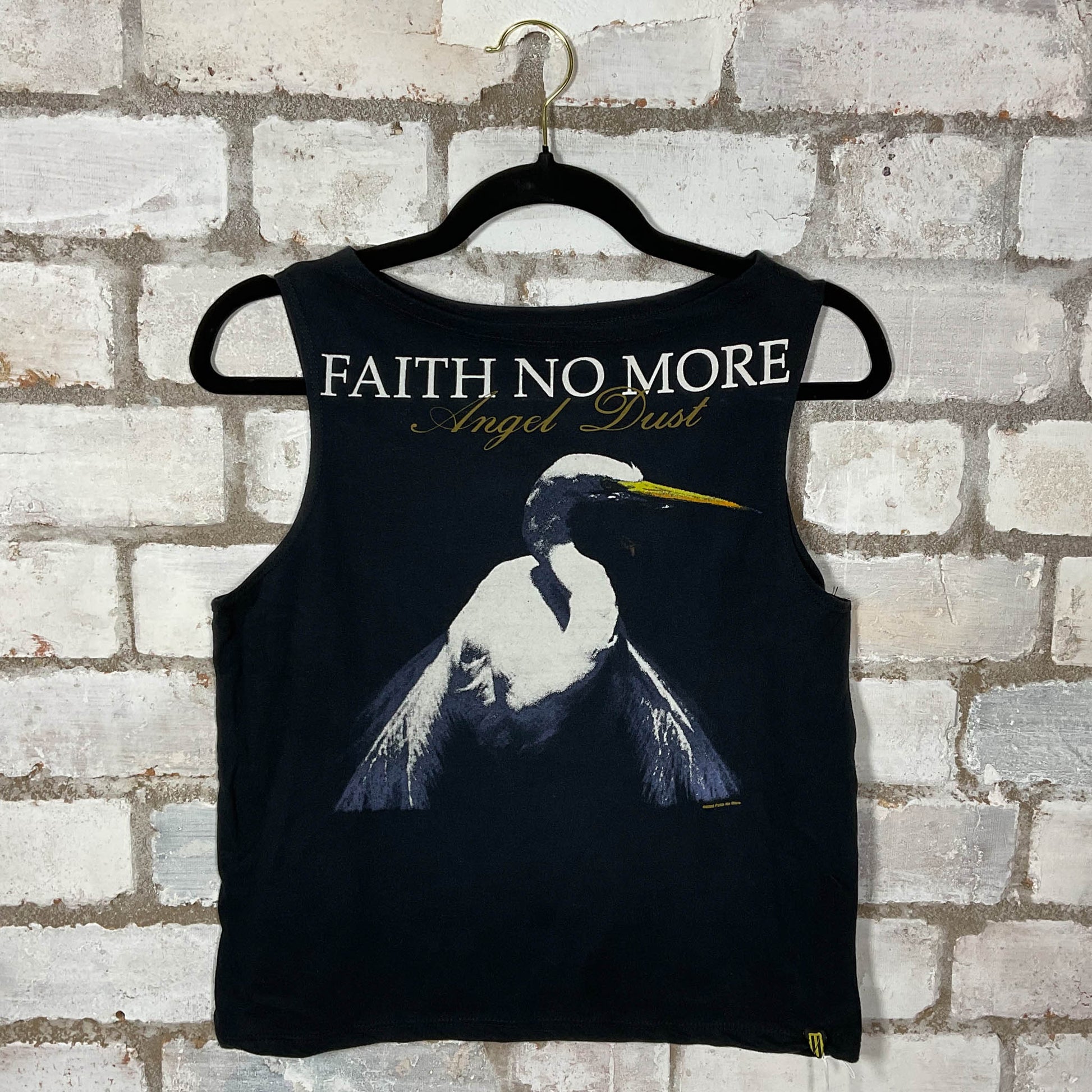 Faith No More Angel Dust Unwantee Tank Top upcycled by Unwantees, sustainable fashion made in great Britain from vintage graphic tshirt 