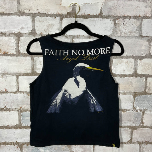 Faith No More Angel Dust Unwantee Tank Top upcycled by Unwantees, sustainable fashion made in great Britain from vintage graphic tshirt 