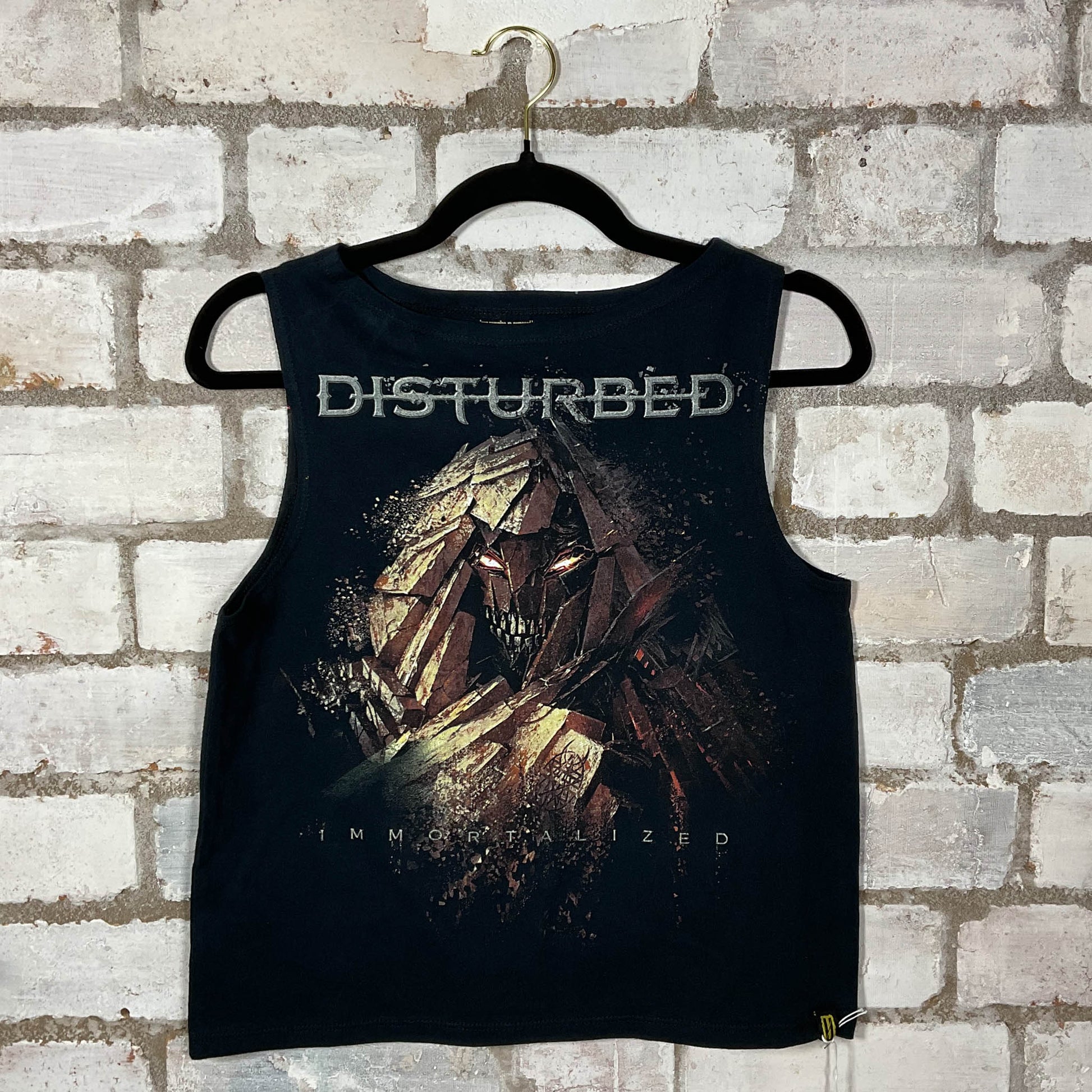 Disturbed Immortalised 2016 Tour Unwantee Upcycle Tank Top upcycled by Unwantees, sustainable fashion made in great Britain from vintage graphic tshirt