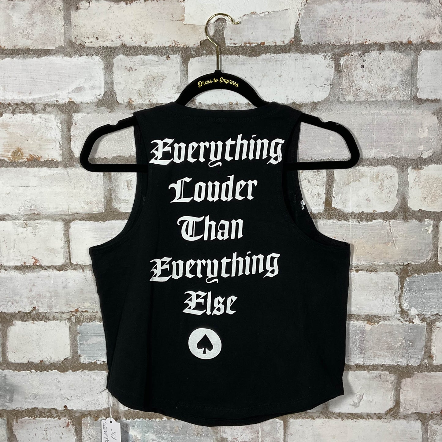 Motorhead Everything Louder Unwantee Upcycle Tank Top upcycled by Unwantees, sustainable fashion made in great Britain from vintage graphic tshirt Rear View