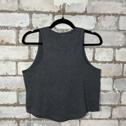 Nirvana Grey Racerback Unwantee Upcycle Tank Top upcycled by Unwantees, sustainable fashion made in great Britain from vintage graphic tshirt Rear View