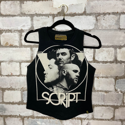 The Script 2013 Racerback Unwantee Upcycle Tank Top upcycled by Unwantees, sustainable fashion made in great Britain from vintage graphic tshirt