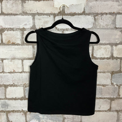 Damaged Blood on the Dancefloor Unwantee Upcycle Tank Top upcycled by Unwantees, sustainable fashion made in great Britain from vintage graphic tshirt rear view