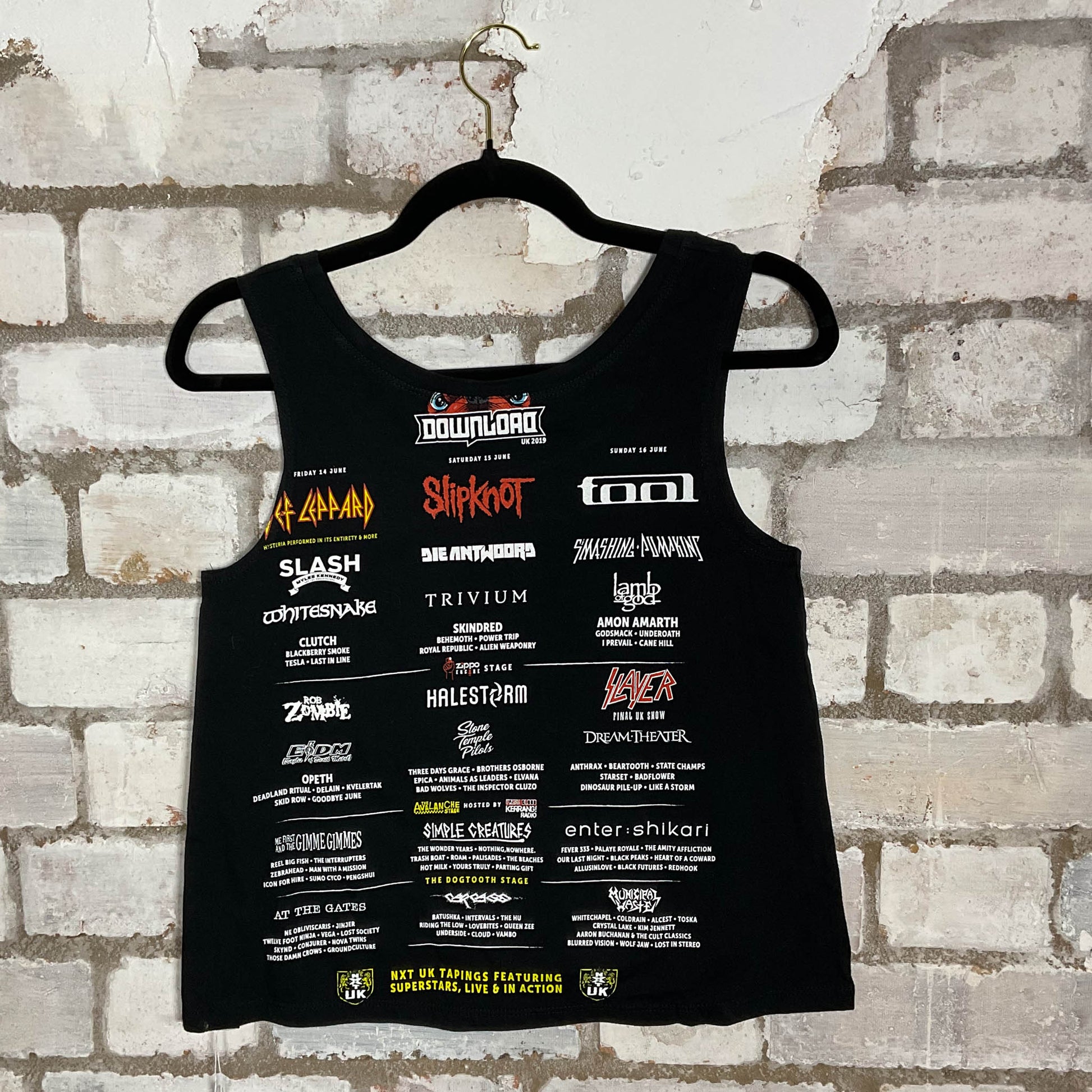 Download festival 2019 Scoop Neck  Unwantee Upcycle Tank Top upcycled by Unwantees, sustainable fashion made in great Britain from vintage graphic tshirt Rear View