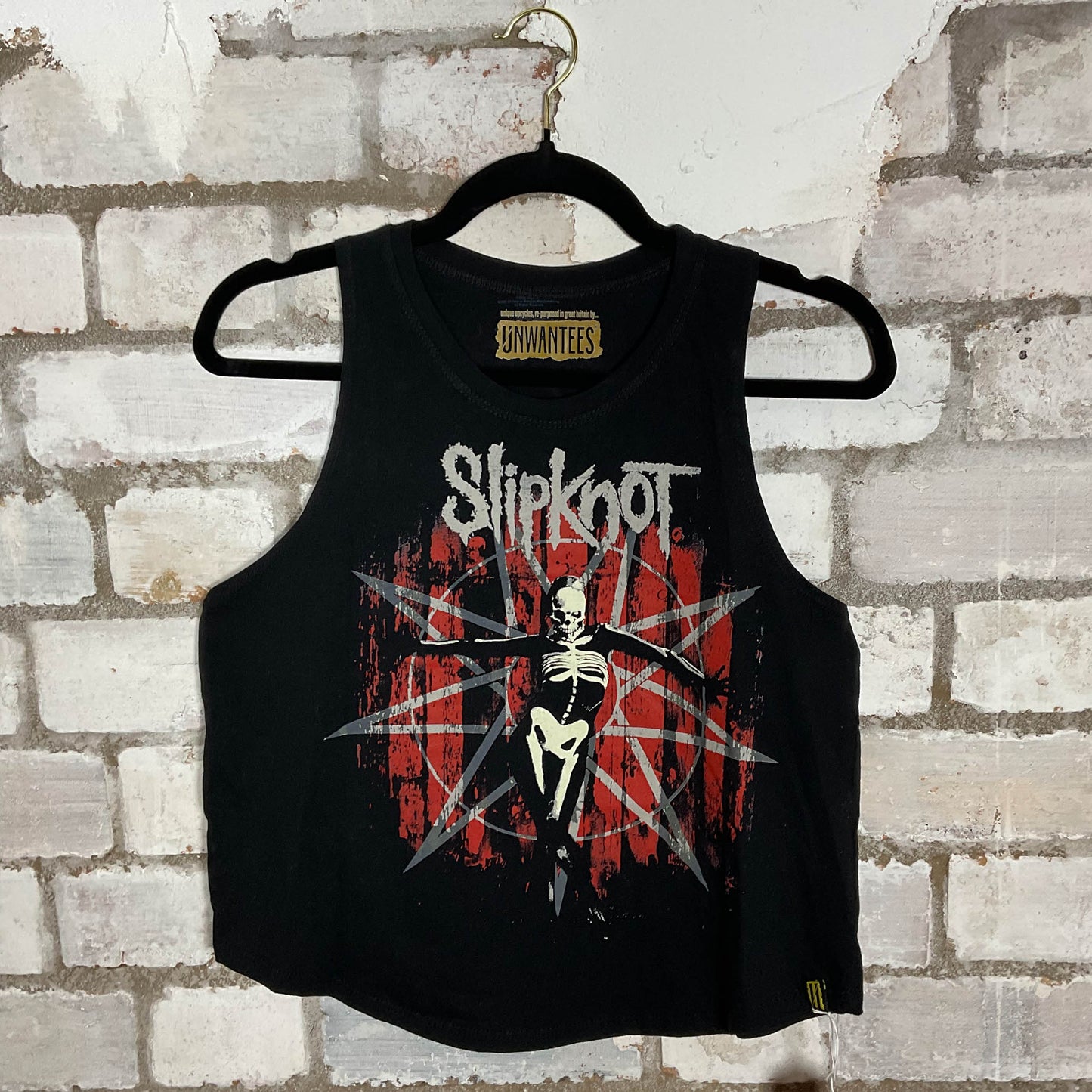 Slipknot The Grey Matter Scoop Neck Unwantee Upcycle Tank Top upcycled by Unwantees, sustainable fashion made in great Britain from vintage graphic tshirt