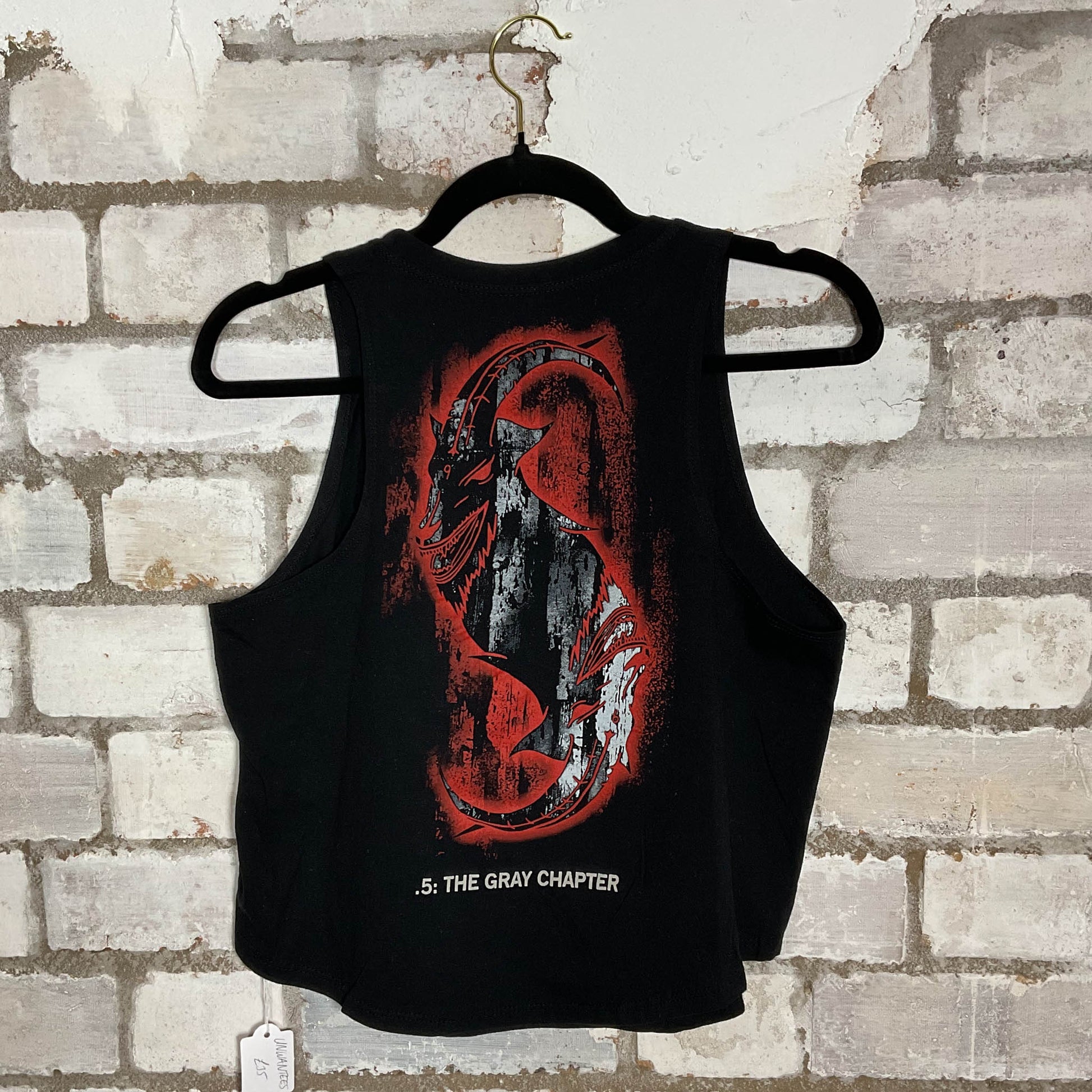 Slipknot The Grey Matter Scoop Neck Unwantee Upcycle Tank Top upcycled by Unwantees, sustainable fashion made in great Britain from vintage graphic tshirt Rear View
