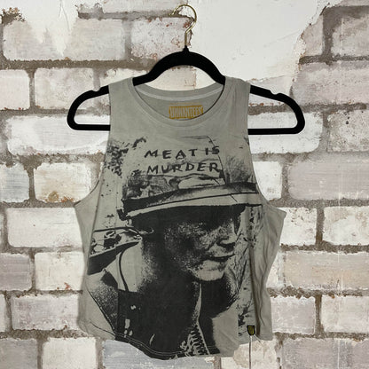 Meat is Murder The Smiths Unwantee Upcycle Tank Top upcycled by Unwantees, sustainable fashion made in great Britain from vintage graphic tshirt
