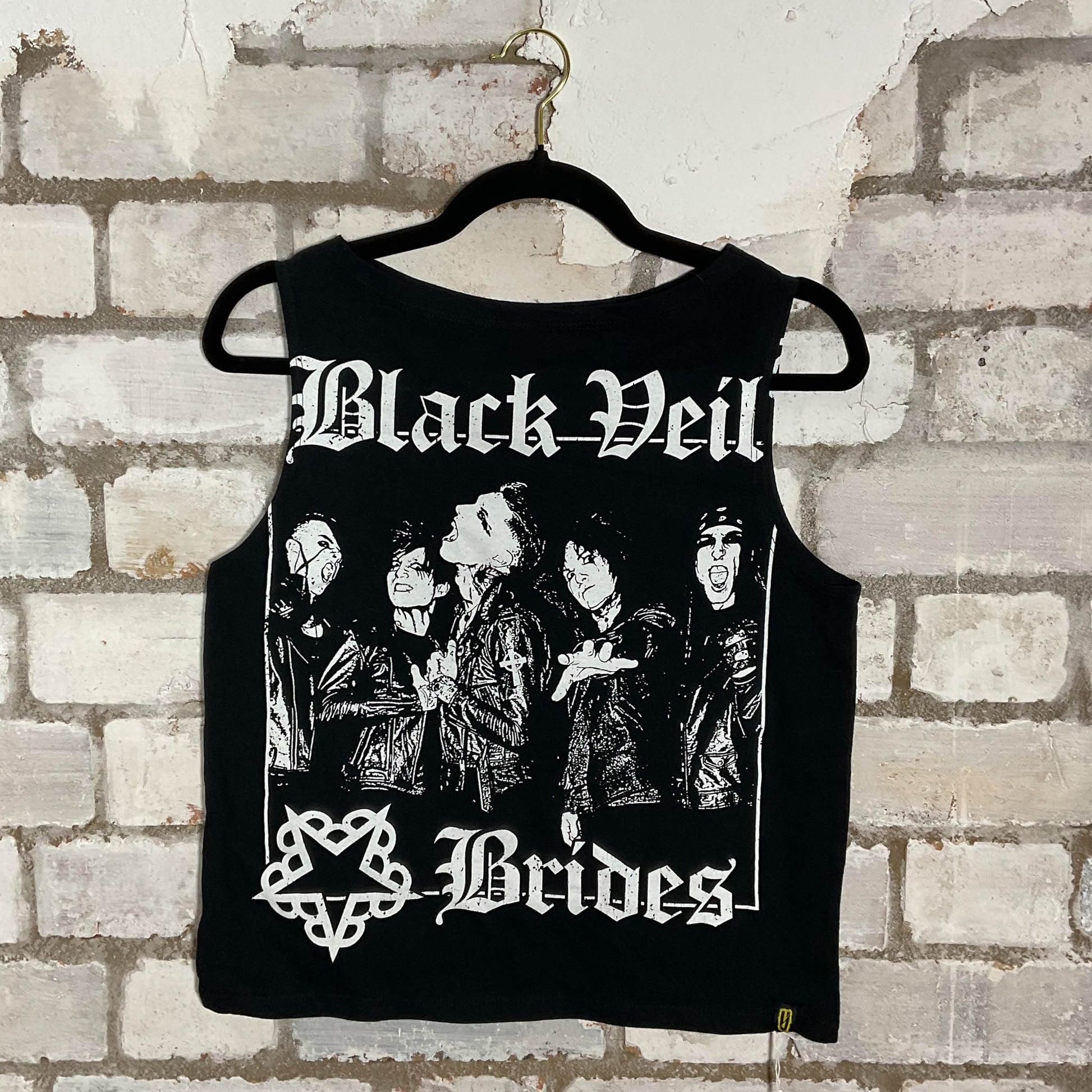 Black Veil Brides 2023 Tour Unwantee Upcycle Tank Top upcycled by Unwantees, sustainable fashion made in great Britain from vintage graphic tshirt