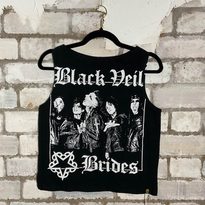 Black Veil Brides 2023 Tour Unwantee Upcycle Tank Top upcycled by Unwantees, sustainable fashion made in great Britain from vintage graphic tshirt