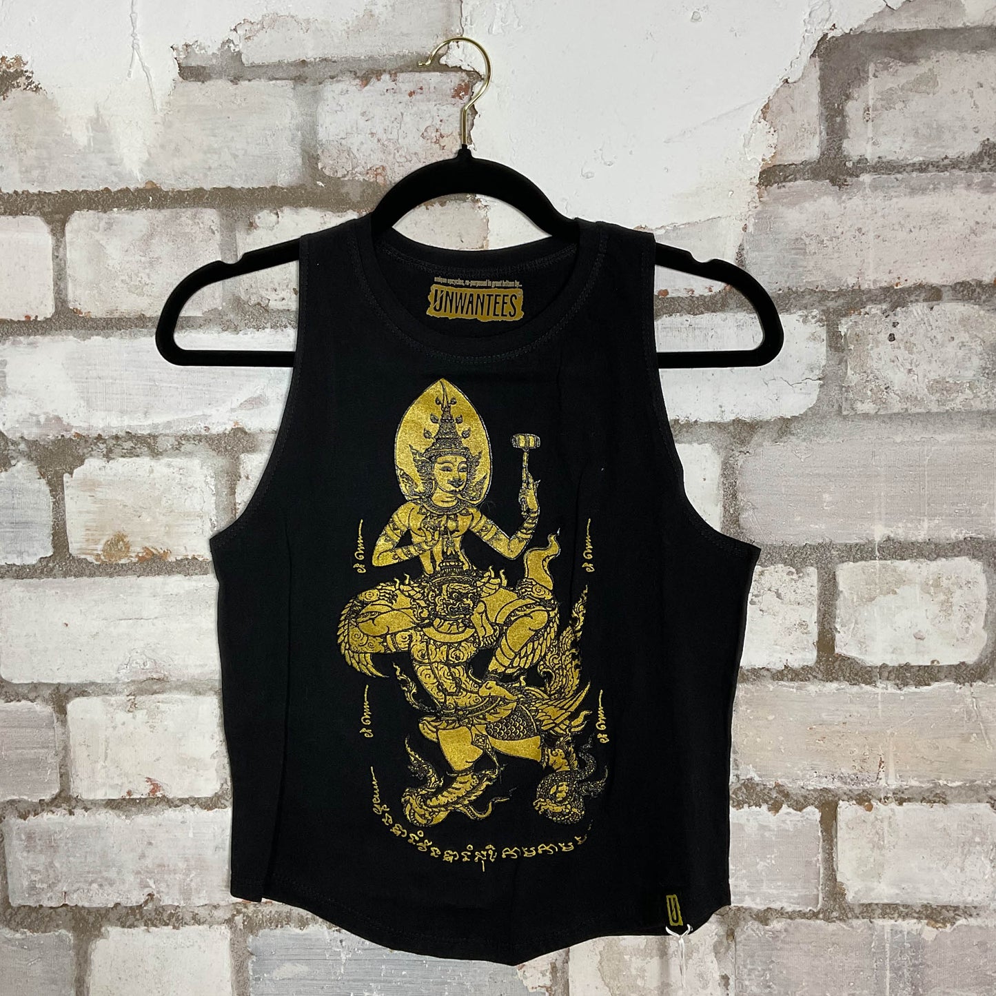 Thailand Graphic Illustration Unwantee Upcycle Tank Top upcycled by Unwantees, sustainable fashion made in great Britain from vintage graphic tshirt