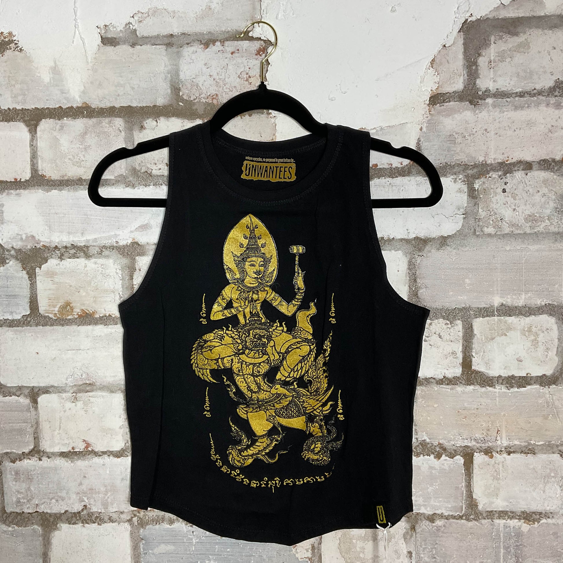 Thailand Graphic Illustration Unwantee Upcycle Tank Top upcycled by Unwantees, sustainable fashion made in great Britain from vintage graphic tshirt