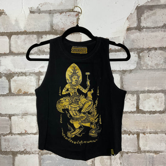 Thailand Graphic Illustration Unwantee Upcycle Tank Top upcycled by Unwantees, sustainable fashion made in great Britain from vintage graphic tshirt