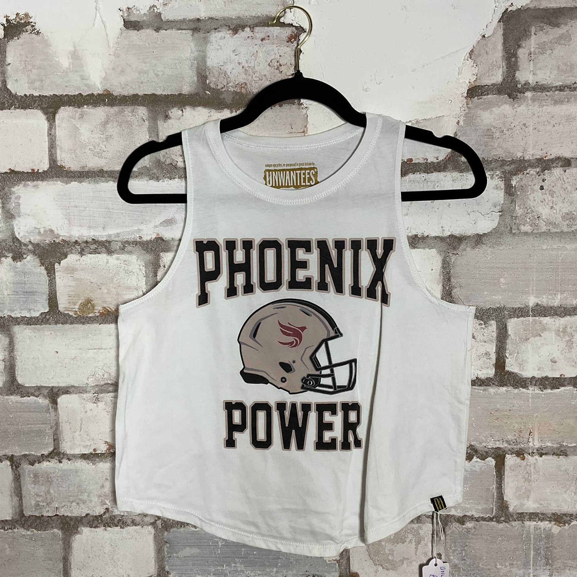 Pheonix Power Illustration Unwantee Upcycle Tank Top upcycled by Unwantees, sustainable fashion made in great Britain from vintage graphic tshirt