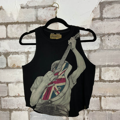 Ben Sherman Brit Pop Racerback Unwantee Upcycle Tank Top upcycled by Unwantees, sustainable fashion made in great Britain from vintage graphic tshirt
