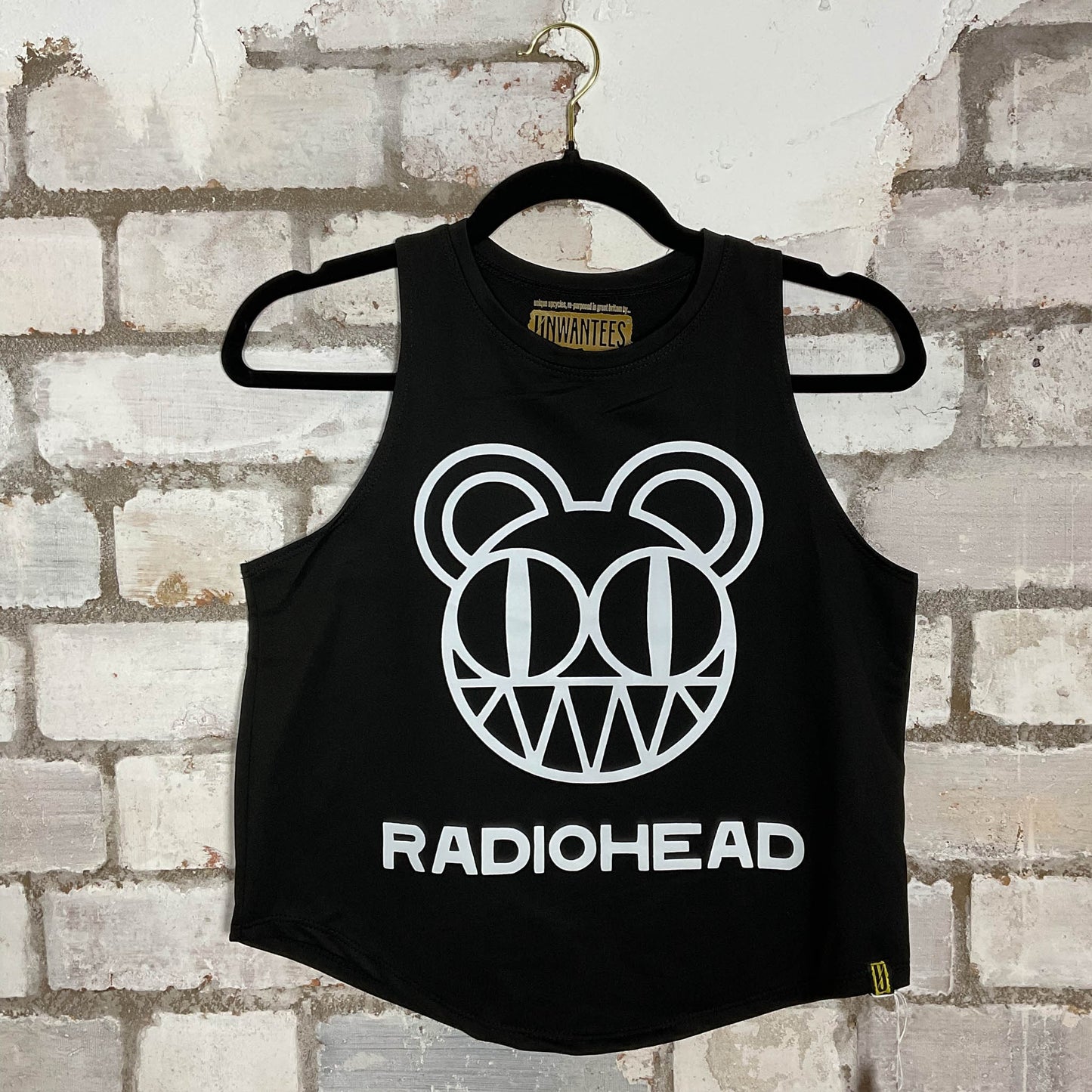 Radiohead Racerback Pop Art Design Racerback Unwantee Upcycle Tank Top upcycled by Unwantees, sustainable fashion made in great Britain from vintage graphic tshirt