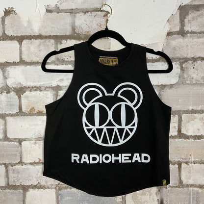 Radiohead Racerback Pop Art Design Racerback Unwantee Upcycle Tank Top upcycled by Unwantees, sustainable fashion made in great Britain from vintage graphic tshirt