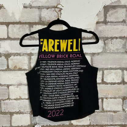 Elton John Farewell Yellow Brick Road Racerback Unwantee Upcycle Tank Top upcycled by Unwantees, sustainable fashion made in great Britain from vintage graphic tshirt Rear View