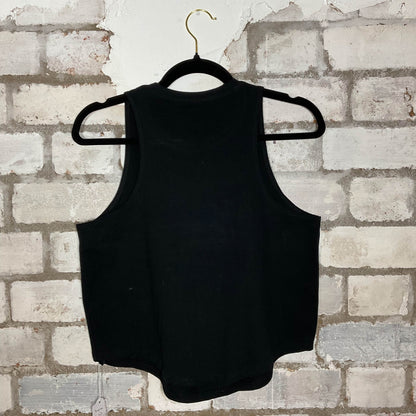 Queen Emblem Racerback Unwantee Upcycle Tank Top upcycled by Unwantees, sustainable fashion made in great Britain from vintage graphic tshirt Rear View