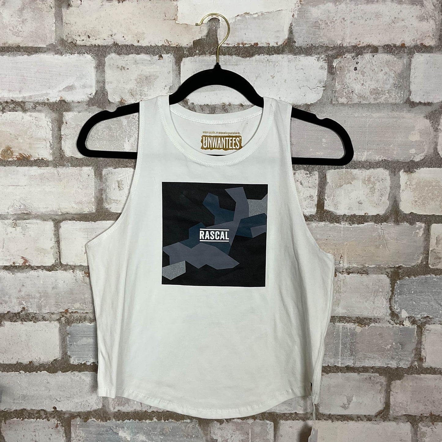 Rascal Illustration Unwantee Upcycle Tank Top upcycled by Unwantees, sustainable fashion made in great Britain from vintage graphic tshirt