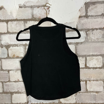 Metallica Guitar Print Racerback Unwantee Upcycle Tank Top upcycled by Unwantees, sustainable fashion made in great Britain from vintage graphic tshirt rear view