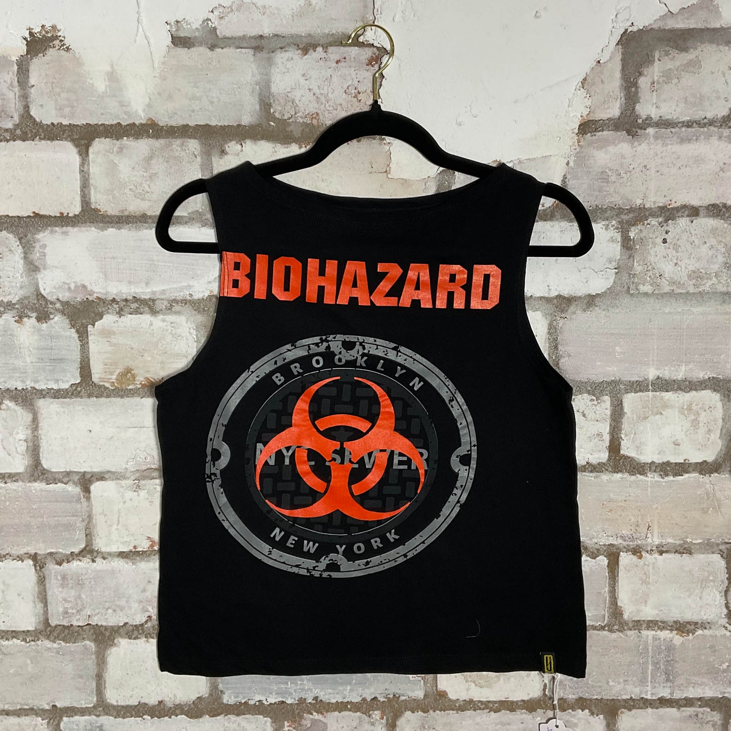 Biohazard Summer Tour 2023 Unwantee Upcycle Tank Top upcycled by Unwantees, sustainable fashion made in great Britain from vintage graphic tshirt rear view