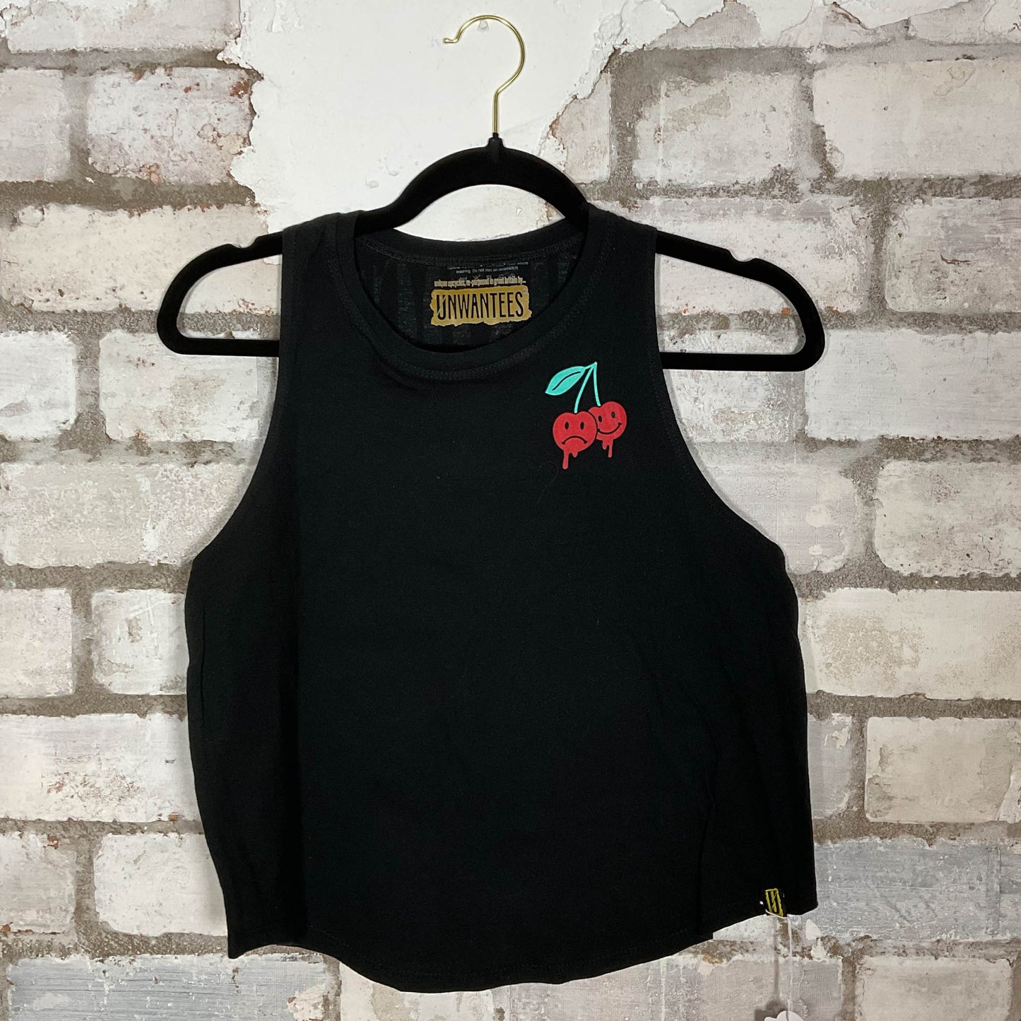 Anti social Racerback Unwantee Upcycle Tank Top upcycled by Unwantees, sustainable fashion made in great Britain from vintage graphic tshirt