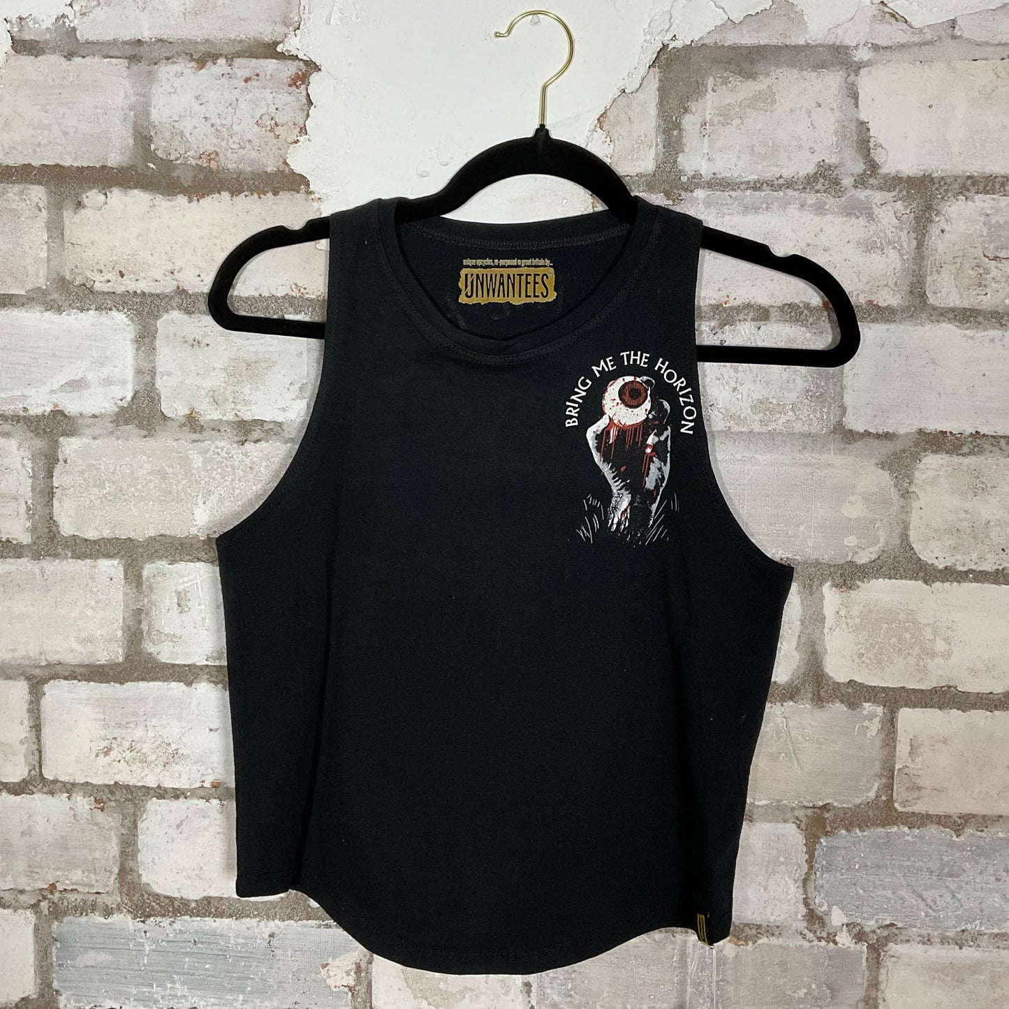 Bring me the Horizon Racerback Unwantee Upcycle Tank Top upcycled by Unwantees, sustainable fashion made in great Britain from vintage graphic tshirt