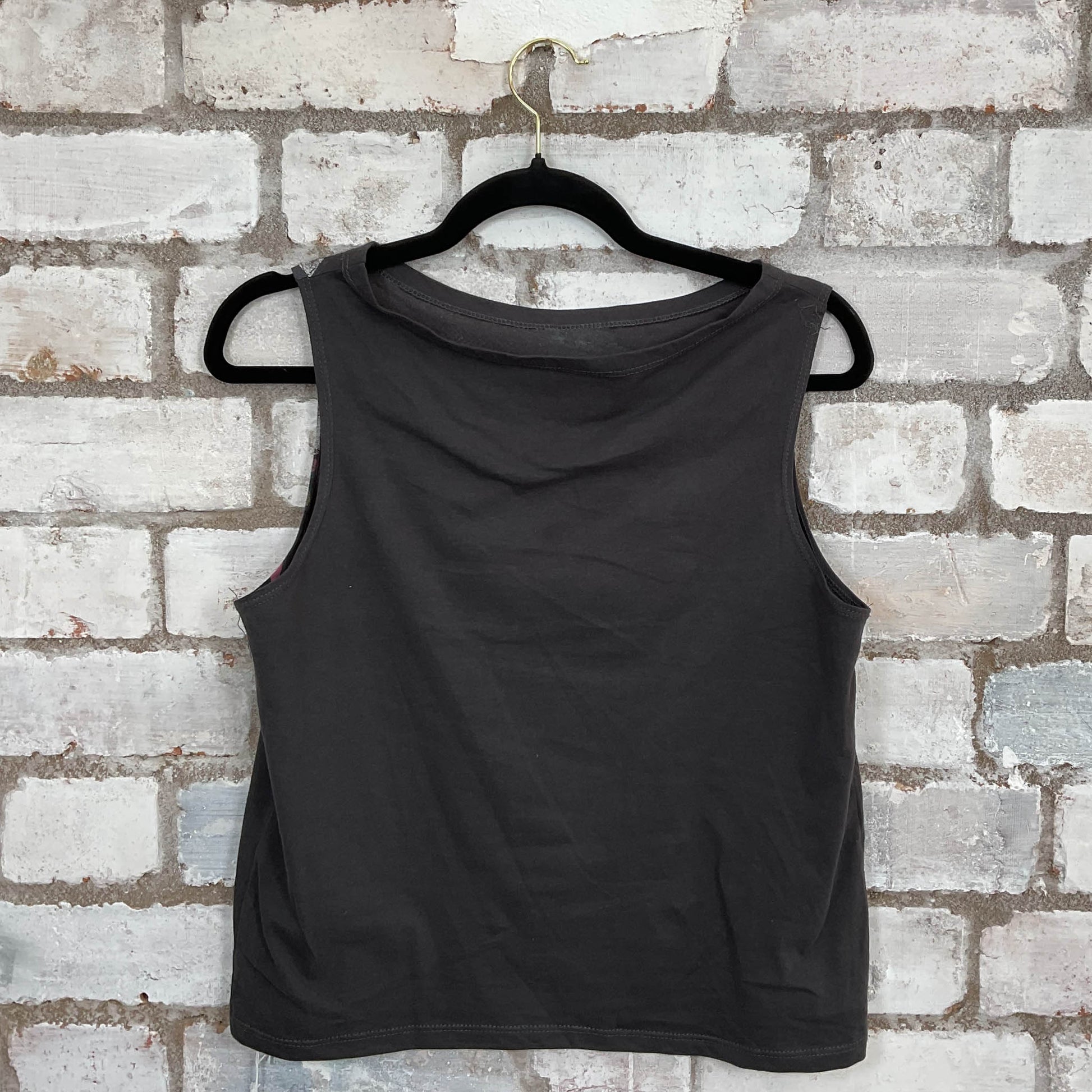 Pop Art BAM Illustration Slack Neck design Unwantee Upcycle Tank Top upcycled by Unwantees, sustainable fashion made in great Britain from vintage graphic tshirt print details