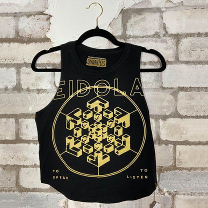 Eidola Band to Speak to Listen design Unwantee Upcycle Tank Top upcycled by Unwantees, sustainable fashion made in great Britain from vintage graphic tshirt