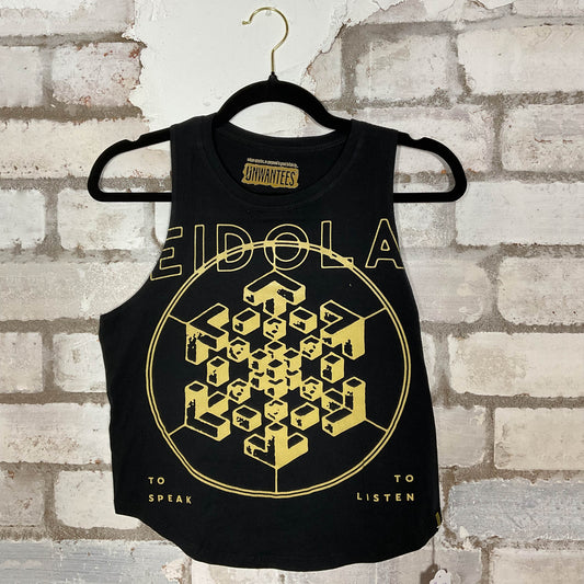 Eidola Band to Speak to Listen design Unwantee Upcycle Tank Top upcycled by Unwantees, sustainable fashion made in great Britain from vintage graphic tshirt
