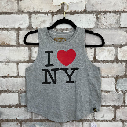 I love New York Grey Tank Top upcycled by Unwantees, sustainable fashion made in great Britain from vintage graphic tshirt 