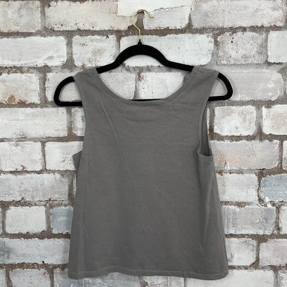 Vitruviun Man Drummer Unwantee Tank Top upcycled by Unwantees, sustainable fashion made in great Britain from vintage graphic tshirt rear view