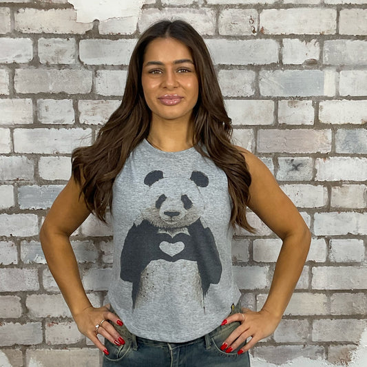 The cutest tank top in the world made from an upcycled graphic band tshirt, punk rock style street wear, athleisure wear, unwantees is a sustainable fashion brand, we take unwanted graphic tshirts otherwise destined for landfill and recycle clothing into vest tops for sports wear or leisure.  Refashioned band merch, racerback Sleeveless Top