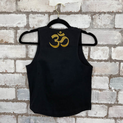 Ganesha Elephant Hindu God Racerback unwantee Tank Top upcycled by Unwantees, sustainable fashion made in great Britain from vintage graphic tshirt rear view