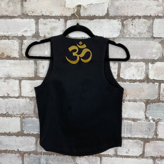 Ganesha Elephant Hindu God Racerback unwantee Tank Top upcycled by Unwantees, sustainable fashion made in great Britain from vintage graphic tshirt rear view