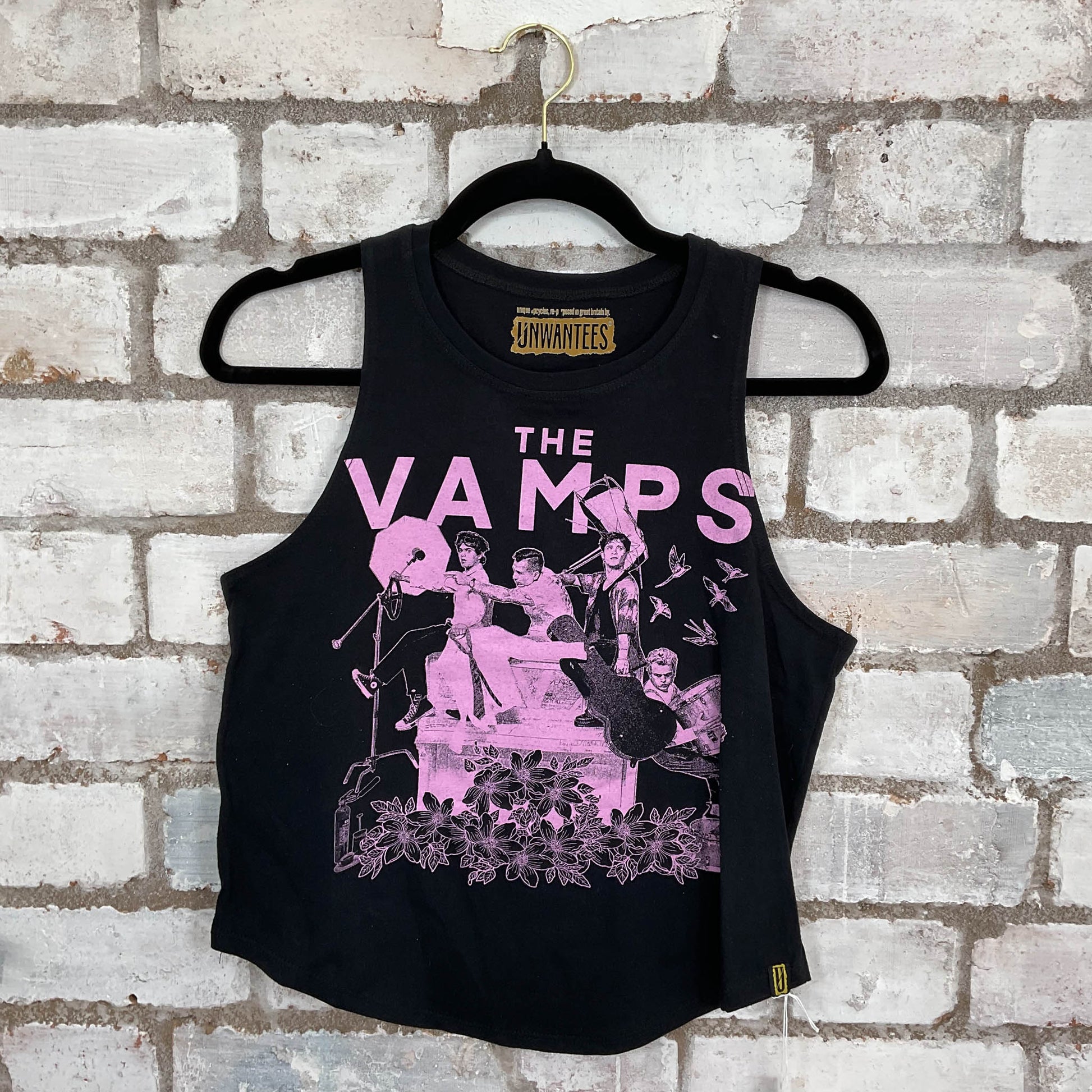 The Vamps Racerback Unwantee Racerback Unwantee Tank Top upcycled by Unwantees, sustainable fashion made in great Britain from vintage graphic tshirt 
